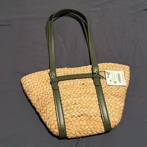 ZARA jute shoulder bag, NWT, great for summer or vacation